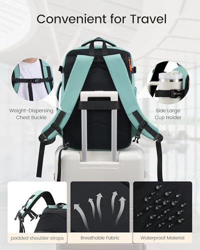 Image of LOVEVOOK 40L Travel Backpack for Women Men, Carry on Backpack for Airplanes