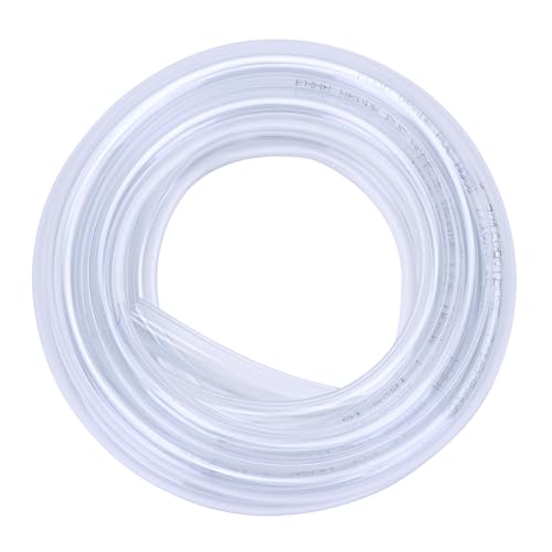 DERNORD PVC Tubing 7/16"ID X 9/16"OD Flexible Clear Vinyl Hose 10 Feet for Food Grade