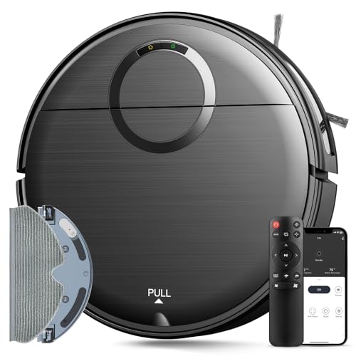 UMMUND Robot Vacuum and Mop Combo, 2 in 1 Vacuum Robot Cleaner and Mop with Schedule, Wi-Fi/App/Remote, Max Suction 2000Pa, Self-Charging, Slim, Ideal for Hard Floor, Pet Hair, Low-Pile Carpet