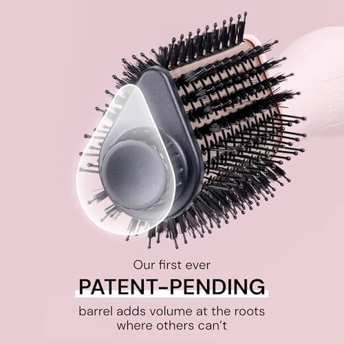 L'ANGE HAIR Le Volume Elevé 65MM 2-in-1 Titanium Brush Dryer | Dry and Style | Unique Teardrop Shape Barrel | 3 Heat Settings | 360° Vented Airflow | Ionic Technology for Frizz-Free Styling (Blush) - image 7