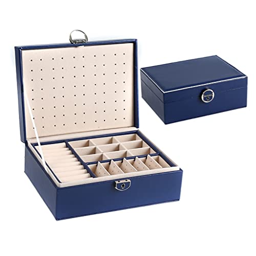 Joyero Estuche para Joyas Estuche Pequeño Organizador de Joyas de Viaje Caja de Cuero PU para Almacenamiento de Joyas para Anillos Cajas de Joyas Regalo para Mujeres Niñas Jewe