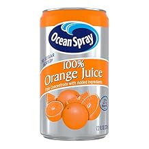 Ocean Spray 100% Orange Juice, 7.2 oz Cans Pack of 24