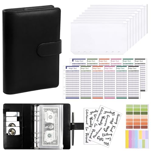 Ennoxwi Budget Binder, Money Saving Binder Wallet with Cash 