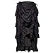Produktbild Damen Burleske Steampunk Victorian High Low Rock Übergrößen S-6XL Piebo Frauen Elegant Lace Up Midi Skate Rock Hippie Retro Vintage Gothic Röcke Lang Festlich Piratenrock Hochzeit Cocktail Langrock