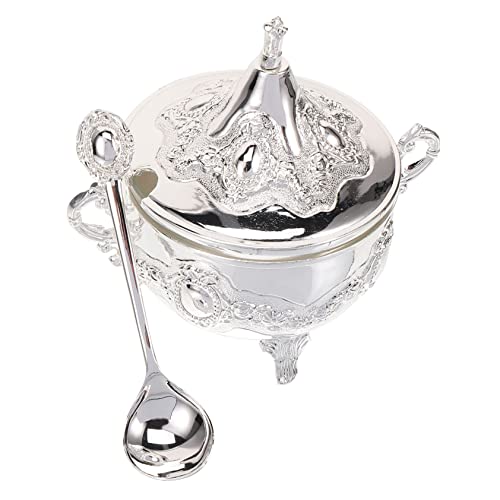 OSALADI caja de condimentos tarro de condimentos de cocina contenedor de sal con tapa recipiente metalico con tapa tarros de azúcar para la cocina recipientes de metal con tapas y cuchara