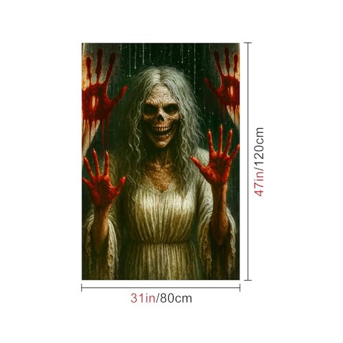 Película decorativa ventana horror esqueleto 31x47 pulgadas miniatura 4