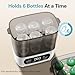 AMZBABYCHEF 4-in-1 Baby Bottle Steamer and Dryer, Electric Steamer with Fast Drying, Universal Fit for All Bottles, LED Touch Screen & Auto Shut-Off Protection