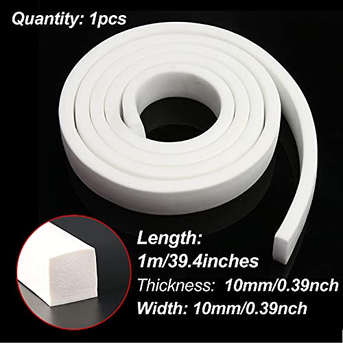 AMIMI Schuimende rubberen spons afdichtingsstrip Witte vierkante bar geschuimde rol voor elimineer… - Image 3