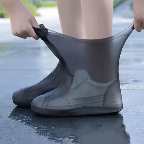 Yawdil 1 par de fundas reutilizables impermeables para zapatos de lluvia, de silicona, para botas de lluvia para exteriores, fundas de látex resistentes al desgaste