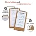 Olbia 10-Pack Wood Check Presenters for Restaurants, Server Book, Menu Holder for Cafes, Wooden Clip Board, Cute Waitress Book Organizer, Server Note Pads, Guest Check Book 8