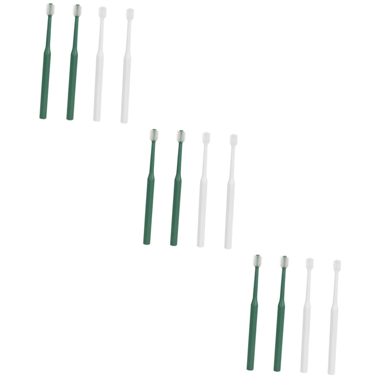 POPETPOP 12pièces Brosse à Dents Pour Animaux De Brosses à Dents Manuelles Avec Poils Souples Pour Chat Et Chien Nettoyage Buccal Confortable Et Tête Petite Pour Accès Facile Aux Zones