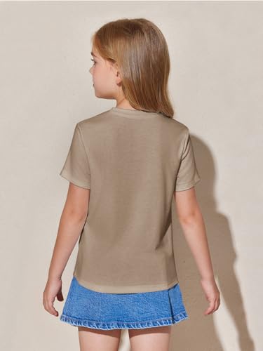 Image of Haloumoning Girls Pleated T Shirts Kids Summer Short Sleeve Fashion Tops Tees 5-14 Years