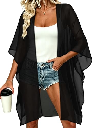 Image of Women's Kimono Beach Cover up for Summer Bathing Suits Cardigans Casual Loose Swimwear 2026