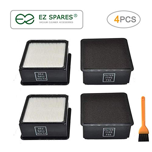 EZ SPARES 4 Packs Replacements for Dirt Devil F66 (F-66) Allergen HEPA Filters