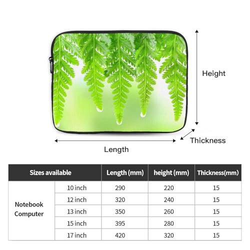 Fresh Green Leaves Laptop Sleeve Case 15 Inch Suitable For Notebook Computer Tablet Traveling Carrying Simple Case4