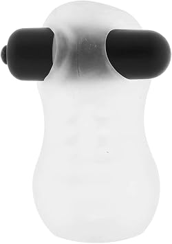 Doc Johnson Goodhead - Vibrating Helping Head Pro - Ultraskyn - Ultimate Bj Helper - 10 Vibrating Functions - Stimulatiing Massage Beads - Super Soft & Stretchy, Frost