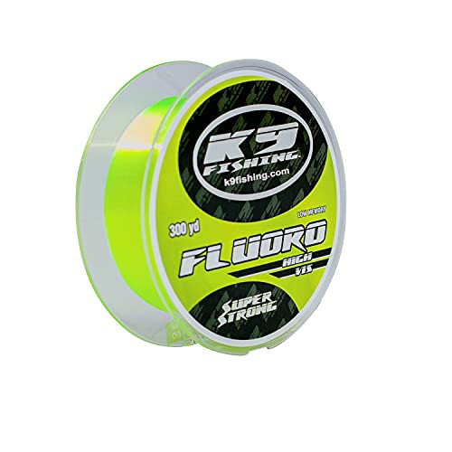 K9 Fishing Hi-Vis Fluoro Line 300 Yard Spool 6lb Test