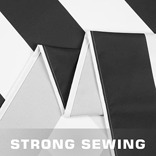 Aspmiz Black And White Striped Tablecloth For Rectangle Tables, Geometric Stripe Waterproof Polyester Table Cloth For Kitchen Dining Room, Tablecloth Square 55” X 55” #TOP6