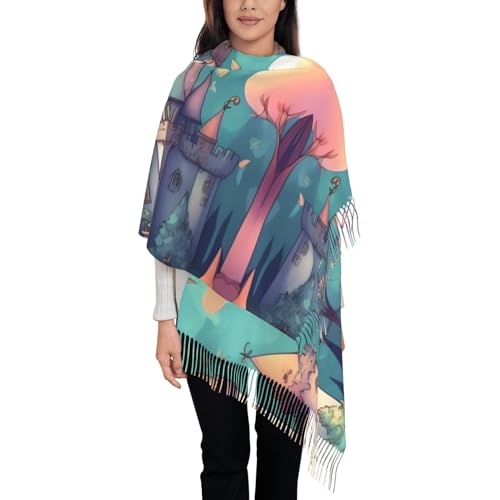 Écharpe tendance à pompons noire toucher cachemire mixte - 3