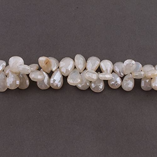Chalcedony faceted pear drop briolettes pour façonner vos parures de soirée élégantes