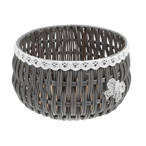 Abaodam Runder Geflochtener Pflanzkorb Aus Weide Für Innen Und Außen Jutekorb Für Blumenarrangements Aufbewahrungslösung Für Haushaltsgegenstände Handgewebter Korb Für Dekoration