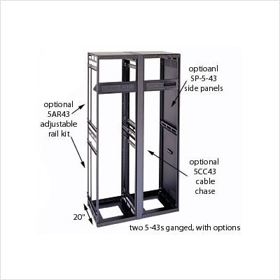 Middle Atlantic 6Slim 5 Series Equipment Rack Enclosure Rack Spaces: 14U Spaces, Depth: 26