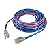 Voltec 97025 25ft 16/3 SJEOOW Blue Ext Cord w/Lighted End, NEMA 5-15
