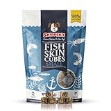 SKIPPER'S Fish Skin Jerky Cubes - Gently Air Dried Dog Treats, Healthy & Natural...