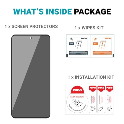 Image of POPIO Privacy Military-Grade Tempered Glass for Samsung Galaxy S25 - Anti Spy Screen Protector Guard (Pack of 1)