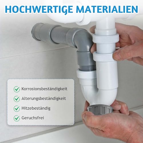 FIGCY 2er-Set PVC-Gewindekappe mit Dichtringen für Innengewinde, 40 mm, für Garten und Sanitär
