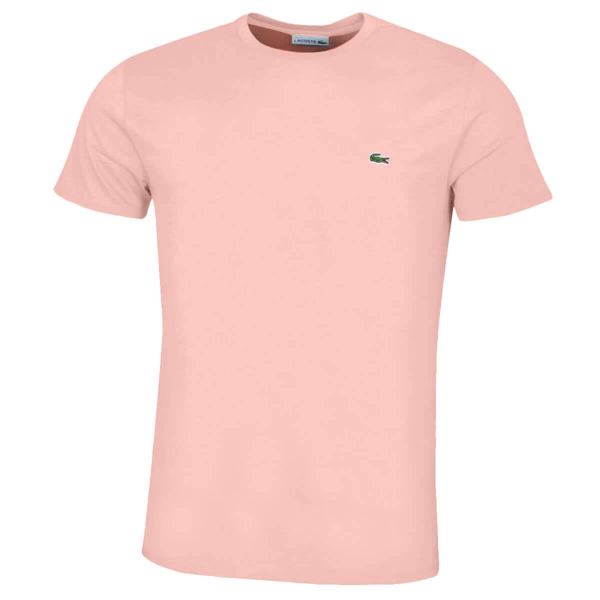 Lacoste Men's Pink Pima Cotton T-Shirt