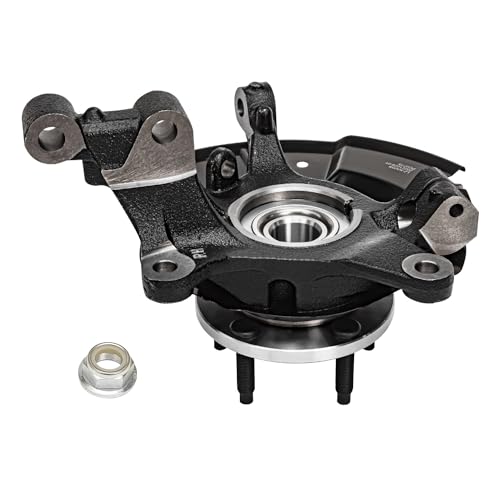 Image of Detroit Axle - Front 4pc Steering Knuckles Kit for 2011-2014 Ford Edge, 2011-2015 Lincoln MKX, 2 Steering Knuckles & Wheel Bearing Hubs 2 Outer Tie Rods Replacement