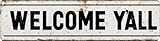 FWBOYSV Welcome Y’All Metal Sign 4x16in Southern Style Plaque for Porch Farmhouse Living Room Wall Home Decor Gift