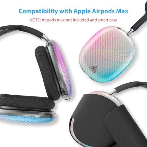 Carbon Fiber Texture Case Cover for AirPods Max Headphone, TPU Anti-Scratch Ear Cup Cover, Protective Skin Accessories for Apple AirPods Max(2024/2020) - Silver by AXISOL - Used condition - Image 2