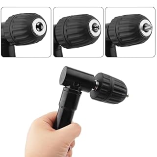 BIGP Adattatore a sgancio rapido per trapano senza chiave, campo di serraggio 0,8 – 10 mm, mandrino 90 gradi, adattatore per foratura angolare, mandrino universale in metallo con manico antiscivolo
