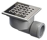 Hembra encolar 50/40 Jimten S-191 - Sumidero sifónico horizontal (105 x 105, 50 / 40) para patio
