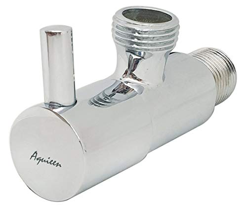 Image of Aquieen Full Brass Heavy Angle Stop Valve with Wall Flange Fluid (2)