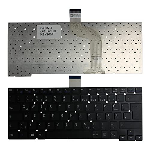 Clavier ordinateur portable Sony Vaio SVT13136CYS allemand noir remplacement PC