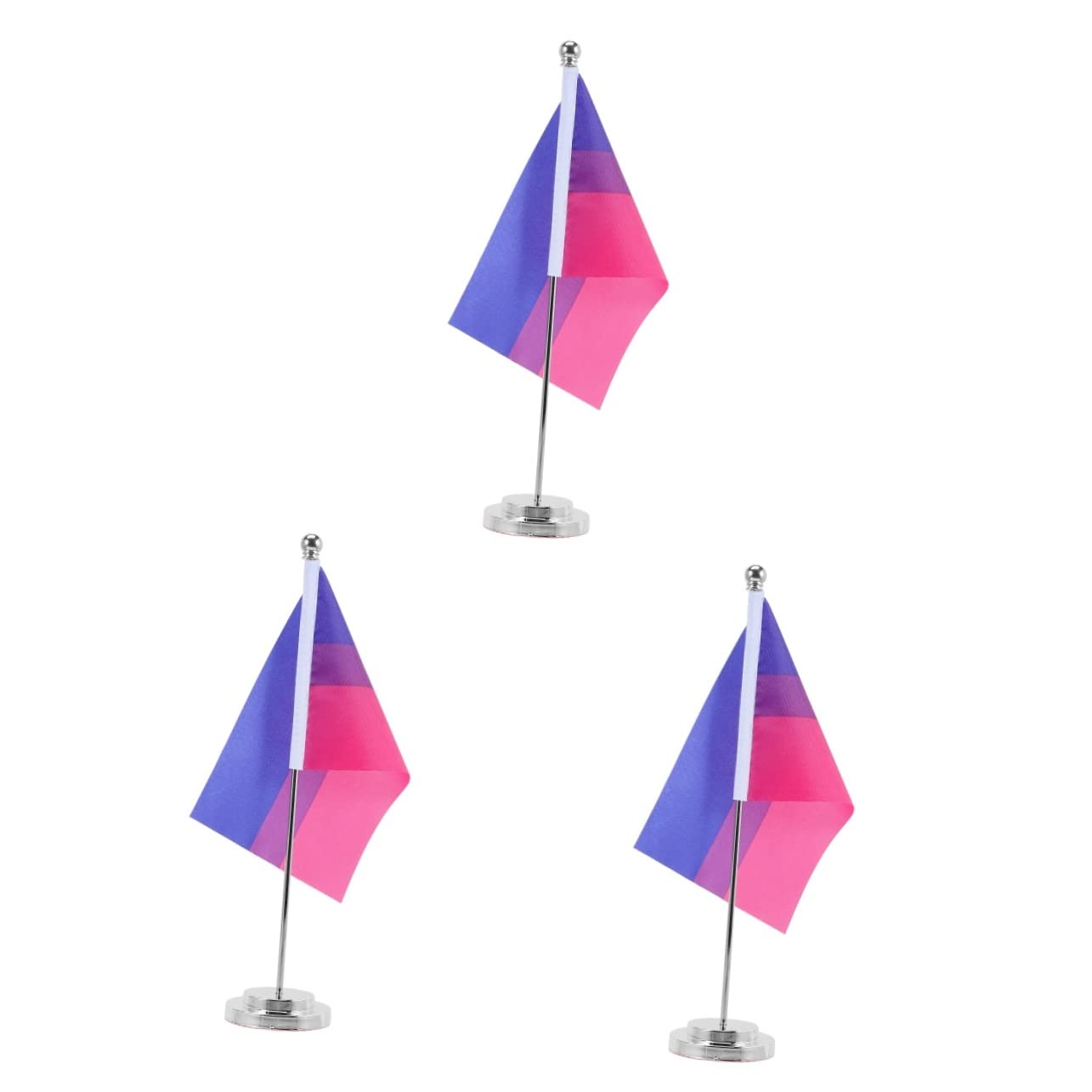 Drapeaux arc-en-ciel Amosfun avec socle : kit décoration de table pour fête LGBT