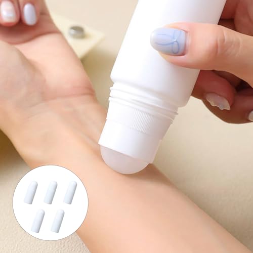 5 Stück Deoroller Zum Befüllen,Roll On Flasche Leer,Kunststoff Roller Flaschen Nachfüllbare,Sonnencreme Applikator Nachfüllbar,Deo Sonnencreme Roller für ätherische öle,Hautpflegeprodukte,Parfüm(50ml)