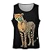 Cheetah Wild Animal Men's Sleeveless T-Shirt Casual Tank Top Gym Muscle Workout Tee 3XL