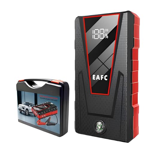 Arrancador de Coche EAFC de 1200 A, Cargador inalámbrico, Banco de energía para Arranque de Emergencia de 12 V, batería de Refuerzo Jstar 4 para Coche