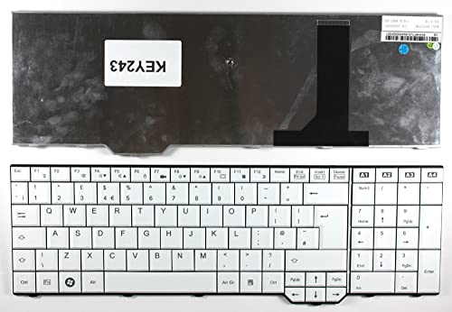 Clavier PC portable pour Fujitsu Siemens V080330AK2 Keyboards4Laptops blanc disposition UK