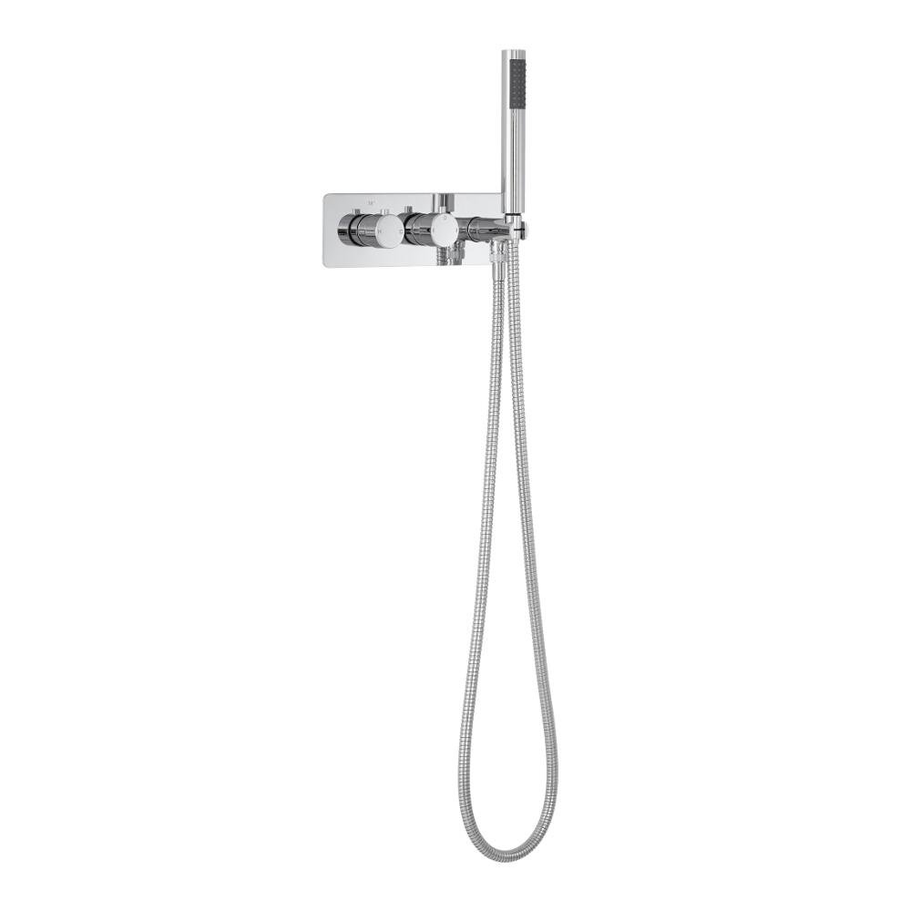 Milano Chrome Mirage Thermostatic Mixer Valve Hand Shower Handset Hose