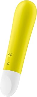 Satisfyer, mini vibrador, 'Ultra Power Bullet 1', 10,5 cm, impermeable, recargable, silicona médica, color:amarillo