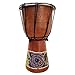Djembe Drum Hand Painted Multicolored Dot Aborigine With Unique Random Patterns Bongo African Inspired Music Awesome Gifting Idea. Abstract Wild Animals (12 Inch, Elephant)