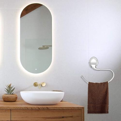 Image of Plantex (Primax) 304 Grade Stainless Steel Towel Ring for Bathroom /Hand Napkin Holder for Washbasin /Bathroom Accessories - Cubic (Chrome)