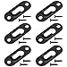 Litoexpe 30 Pcs Single Keyhole Hangers Hanging Plate with 60 Pcs Screws, 43mm x 16mm Metal Keyhole Hanging Fasteners Brackets for Frame Mirror Picture (Black)