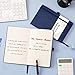 Ruled Notebook/Journal - Classic Lined Journal/Notebook, 5.3'' x 8.26'', Hardcover with Thick Paper, Banded + Pen Holder +Inner Pocket - Dark Blue