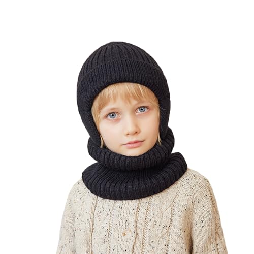 Image of Share Maison Kids Winter Hat Scarf Sets Knitted Cold Weather Thick Warm Accessories Beanie Cap for Girls Boys